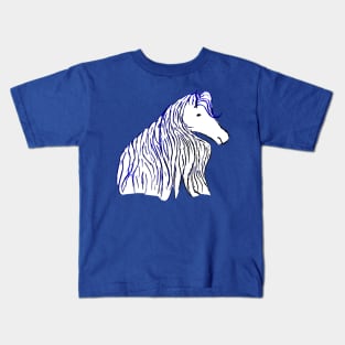 blue horse Kids T-Shirt